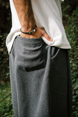 WOOL PANTS DARK GREY