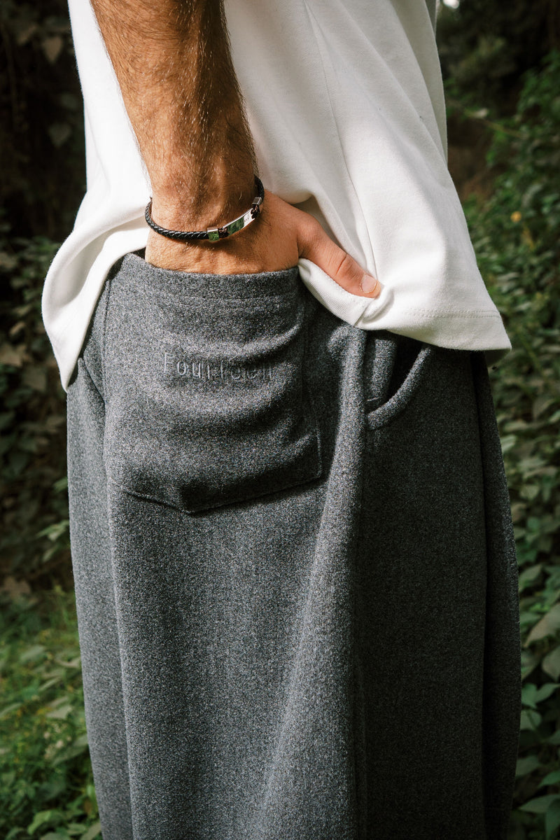 WOOL PANTS DARK GREY