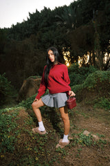 KNITTED SWEATER BURGUNDY