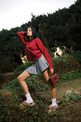 KNITTED SWEATER BURGUNDY