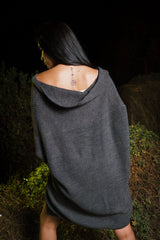 BAGGY KNITTED TOP DARK GREY