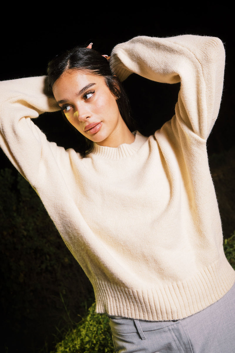 KNITTED SWEATER BEIGE