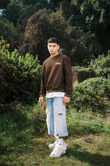 STATMENT CREWNECK BROWN