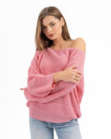 LINES KNITTED TOP ROSE