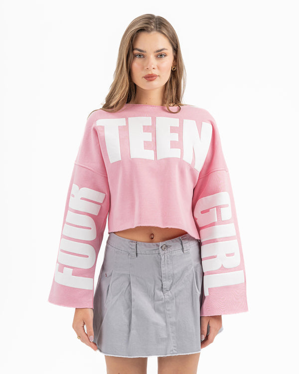 FOURTEEN GIRL CREWNECK ROSE