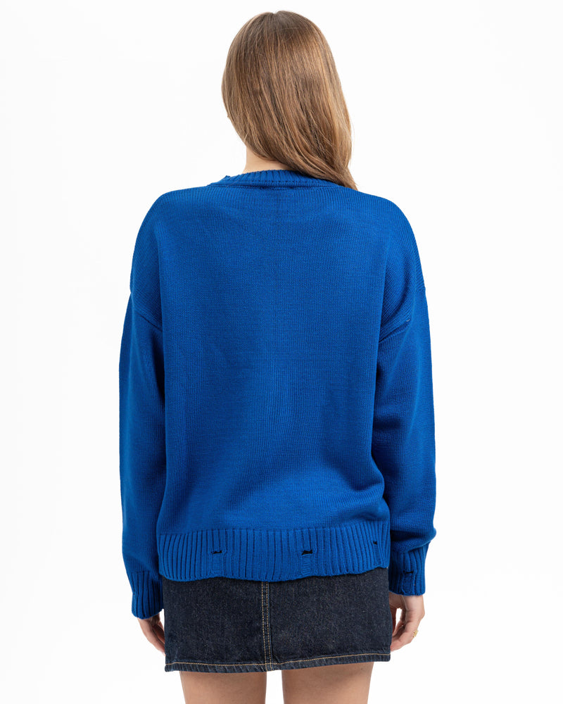 FOURTEEN KNITTED SWEATER ROYAL BLUE