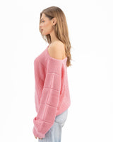 LINES KNITTED TOP ROSE