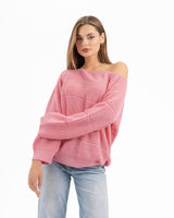 LINES KNITTED TOP ROSE