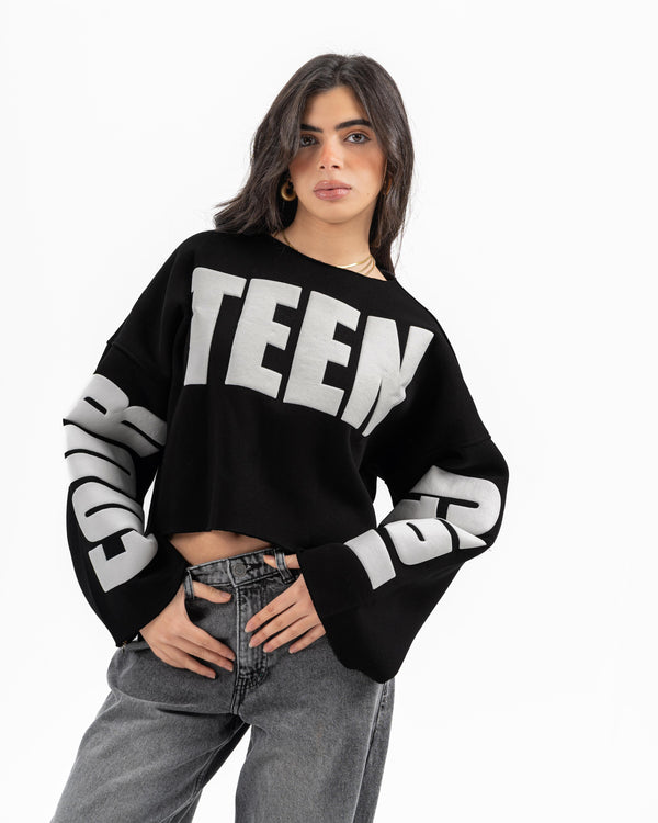 FOURTEEN GIRL CREWNECK BLACK