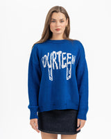 FOURTEEN KNITTED SWEATER ROYAL BLUE