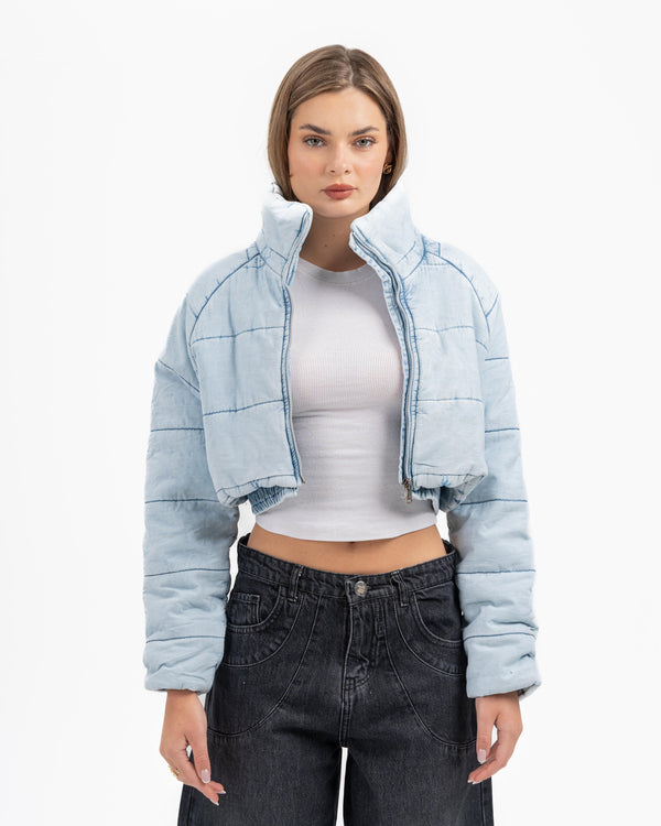 PUFFER DENIM JACKET