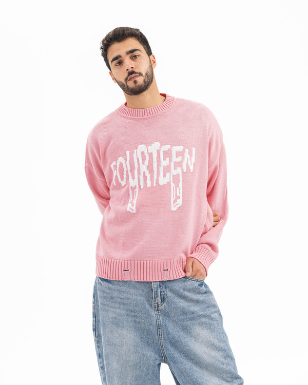 FOURTEEN KNITTED SWEATER ROSE