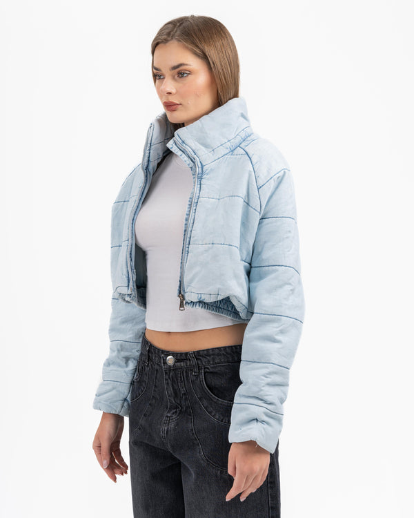 PUFFER DENIM JACKET