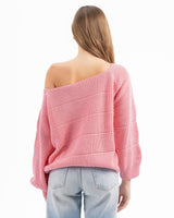 LINES KNITTED TOP ROSE